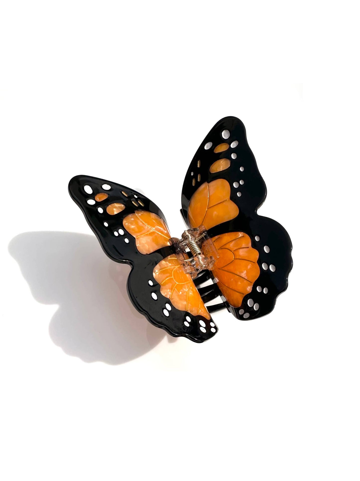 Monarch Butterfly Claw Hair Clip: Orange