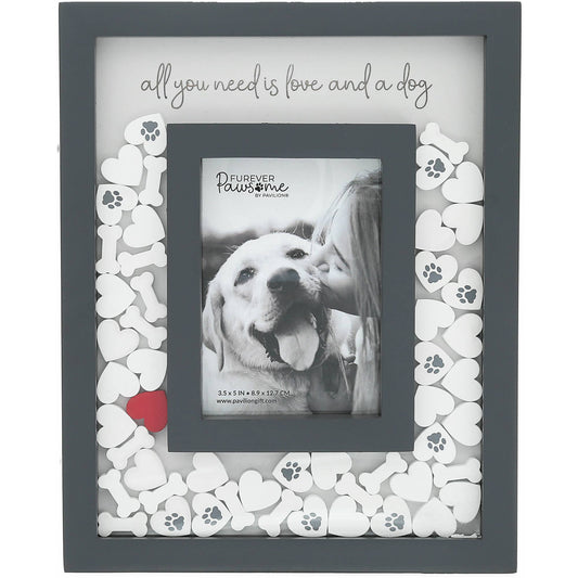 Love and Dog 3.5" x 5.5" Photo Frame