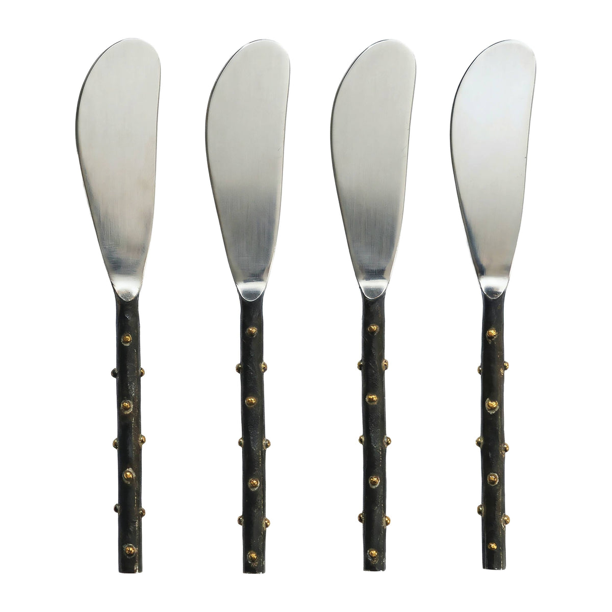 Stainless Steel Black & Gold Dots Spreaders