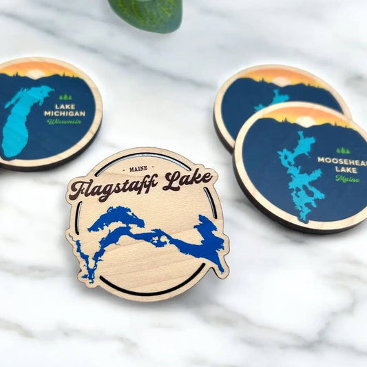 Lake CDA Custom Wooden Lake Magnets