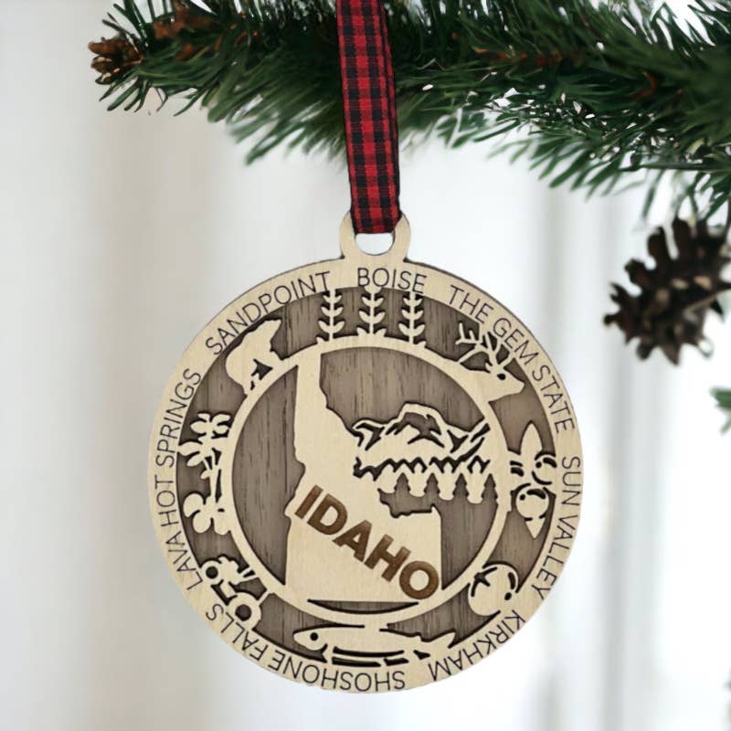 Idaho Highlights Christmas Holiday Ornament