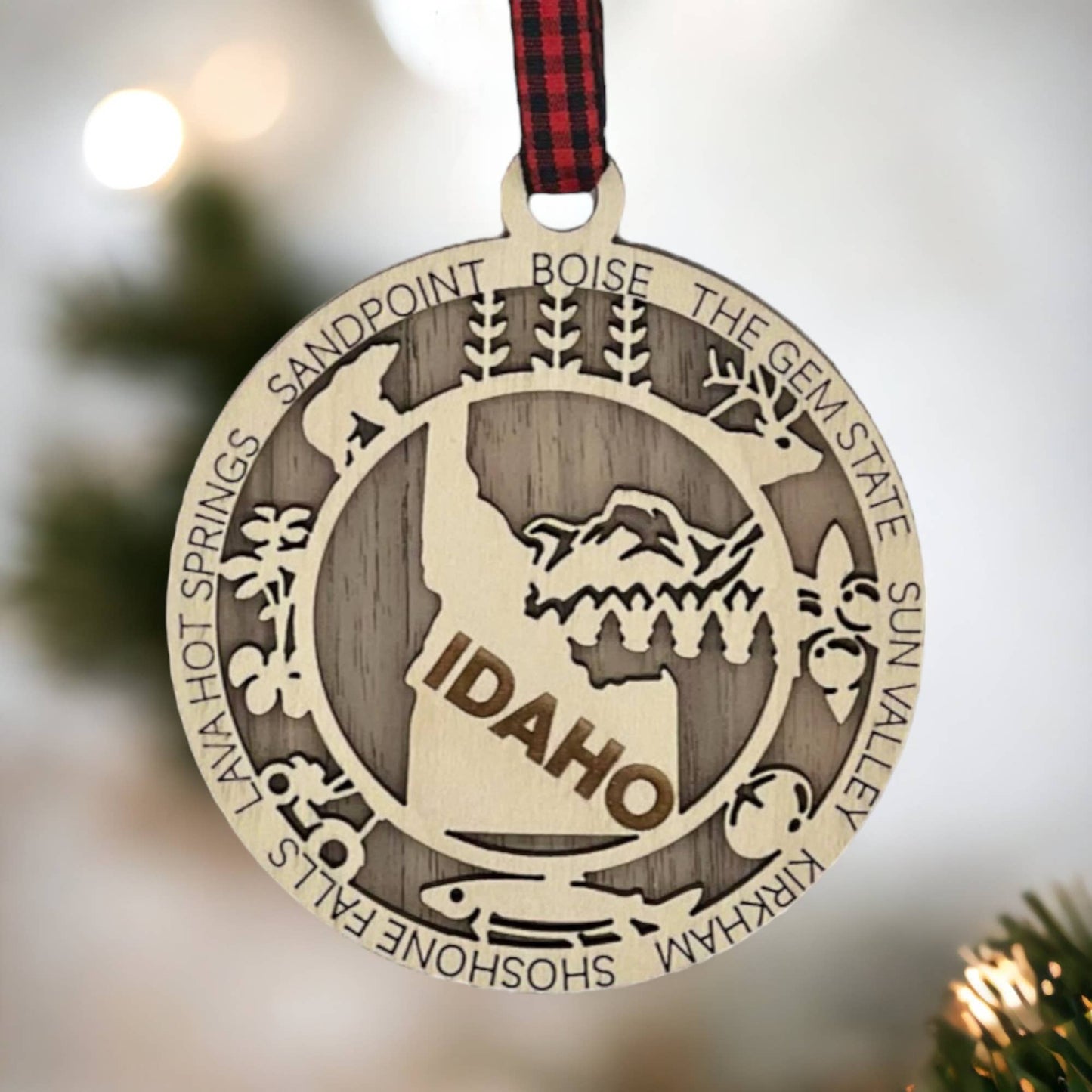 Idaho Highlights Christmas Holiday Ornament