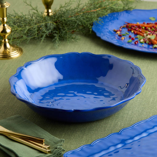 Isabella Blue 100% Melamine Lg Serving Bowl 13.75in x 2.75