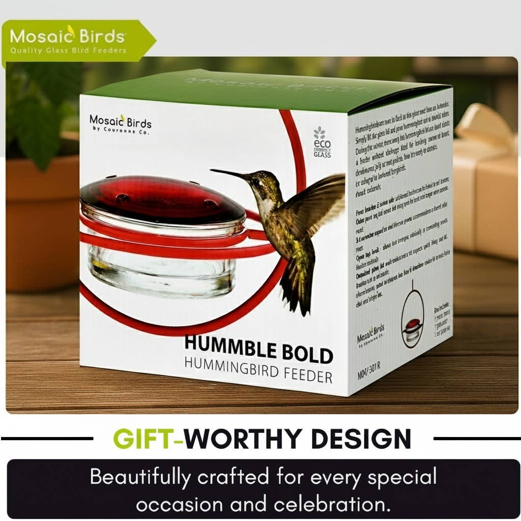 Hummble Bold Hummingbird Feeder Red