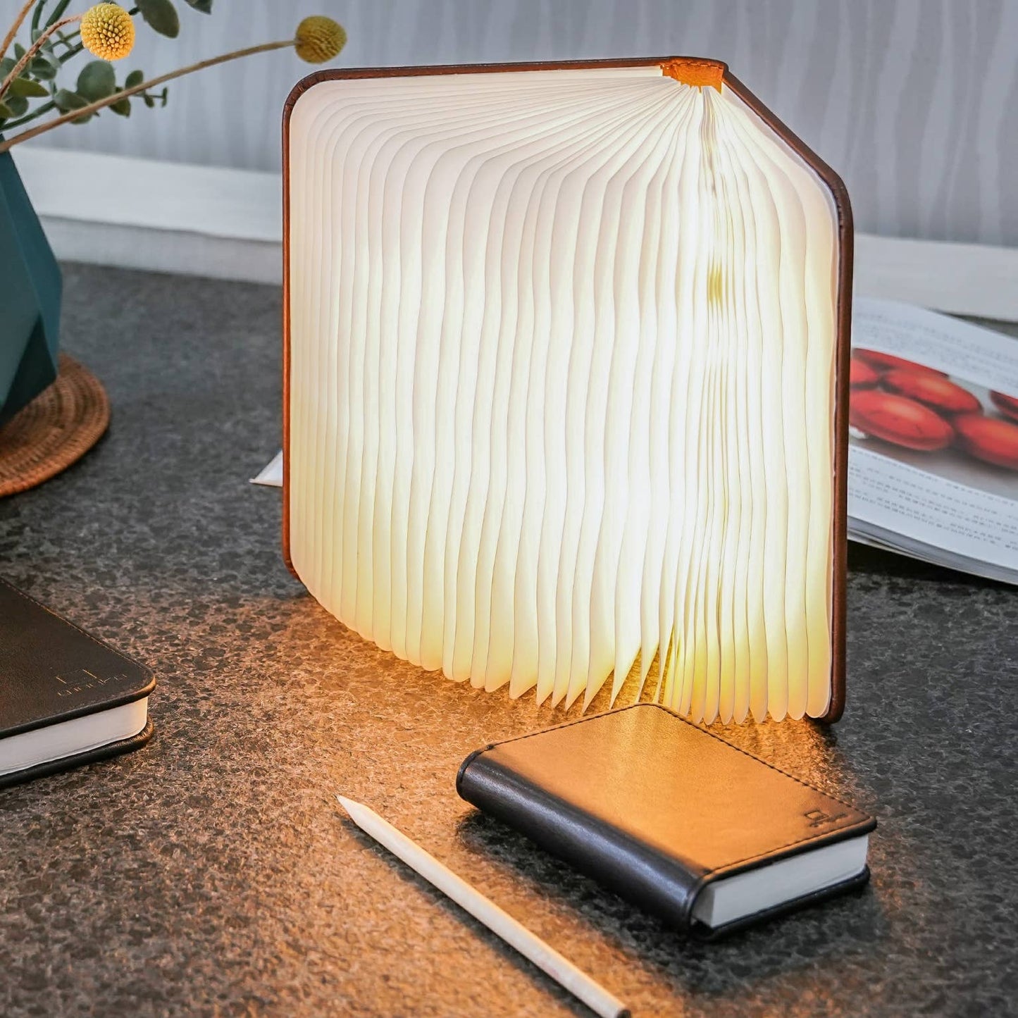 Leather Smart Book Light: Black Leather / Mini