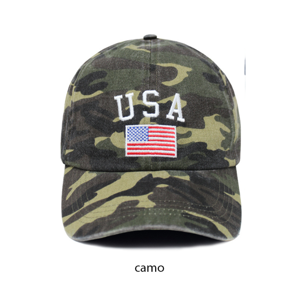 USA American Flag Baseball Cap NAVY
