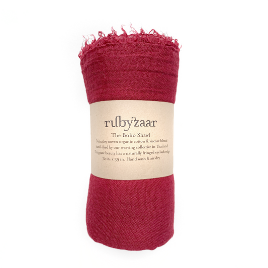 Boho Scarf - Crimson