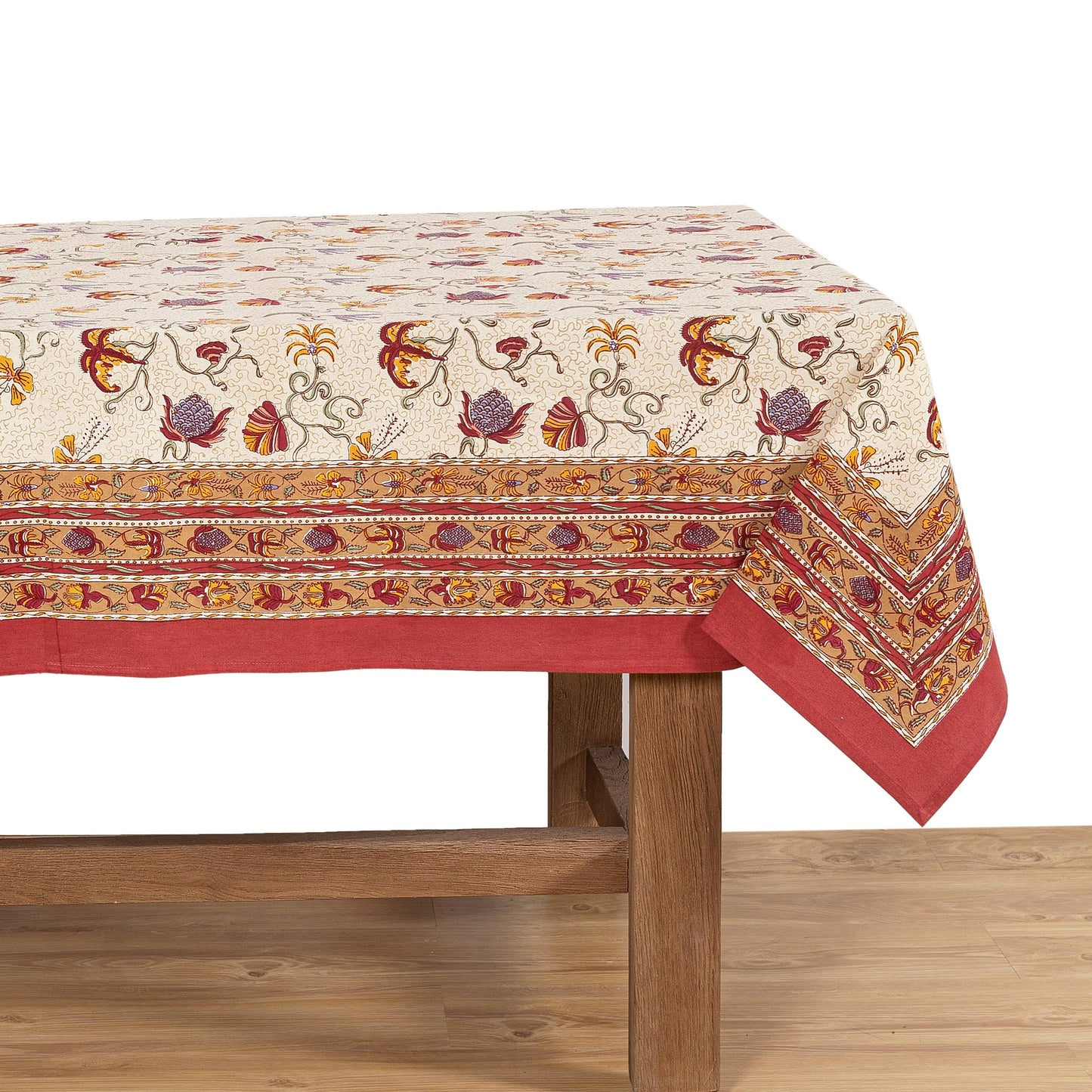 Fleurs des Indes | French Tablecloths: 71" x 106"