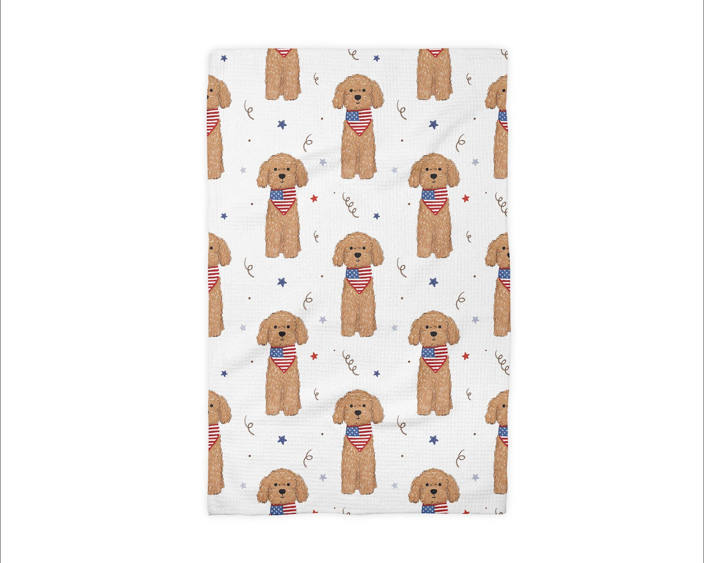 Dog Pet July 4 Patriotic Red White Blue Flag Towel