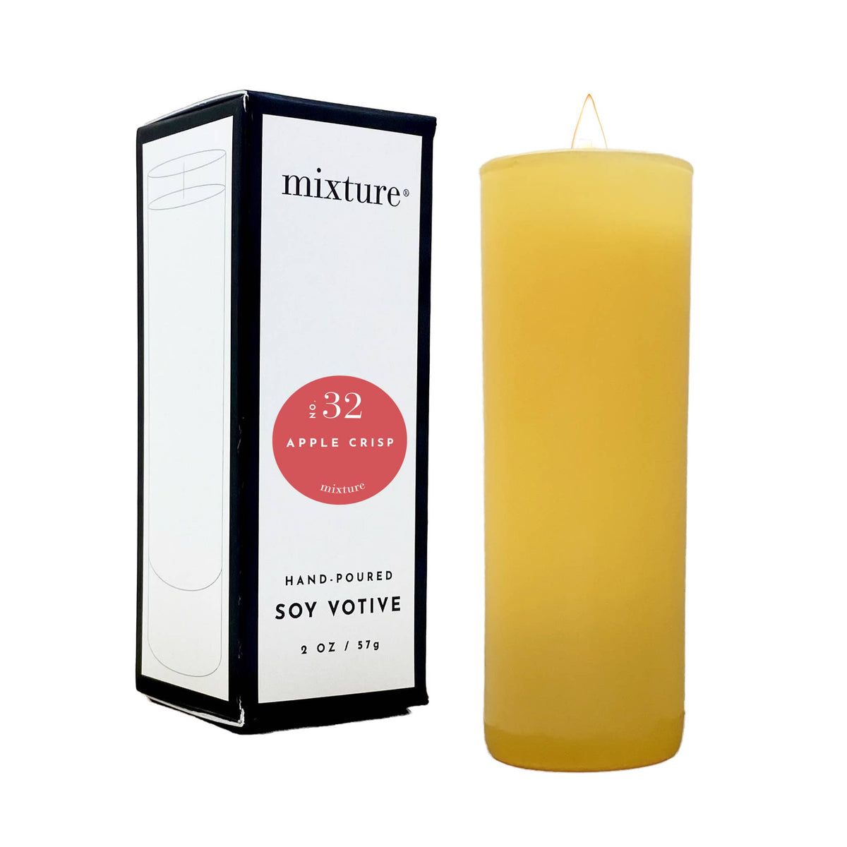 2 oz Yellow Votive: No / No 32 Apple Crisp