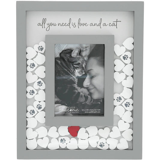 Love and Cat 3.5" x 5.5" Photo Frame
