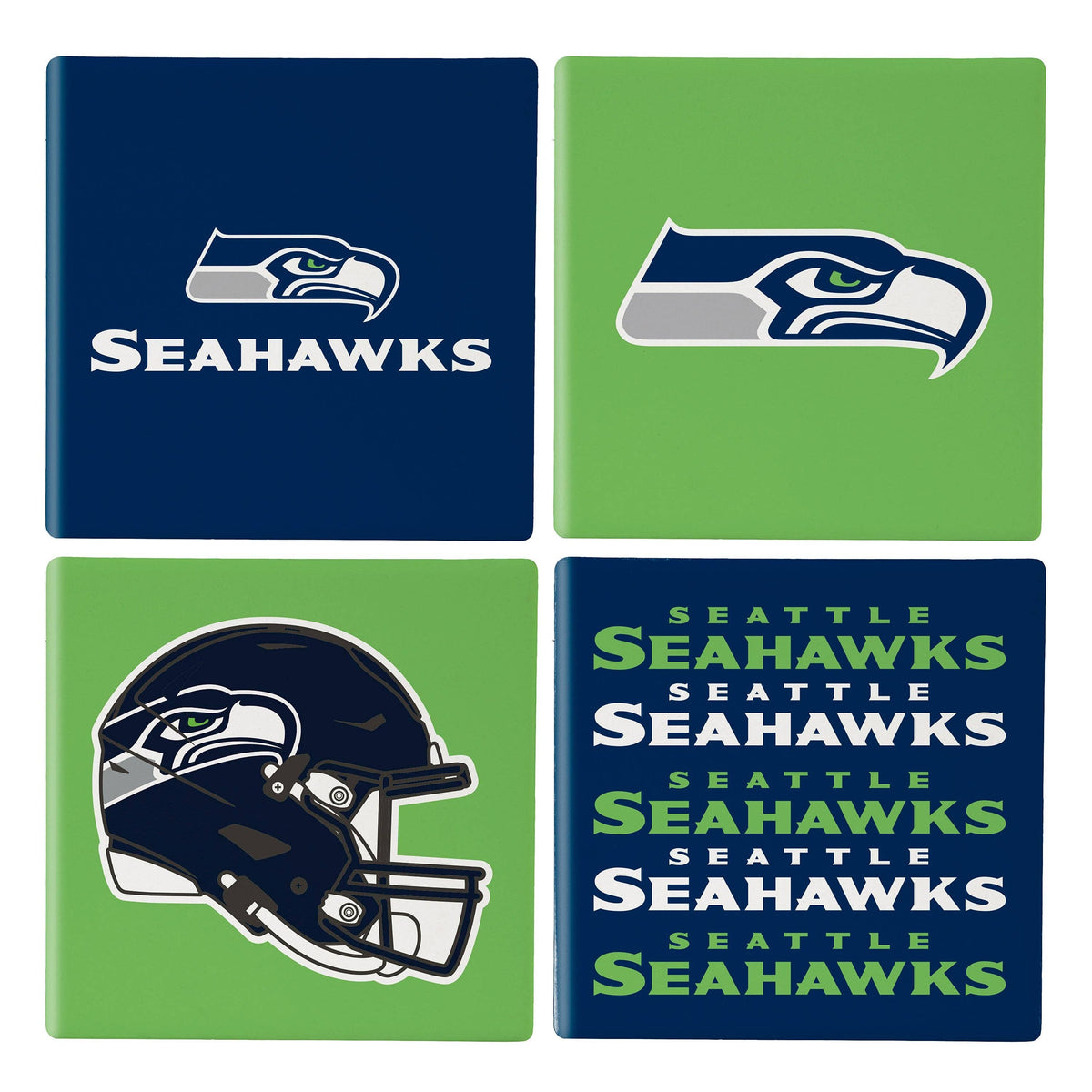 Seattle Seahawks Ceramic Coasters Set/4
