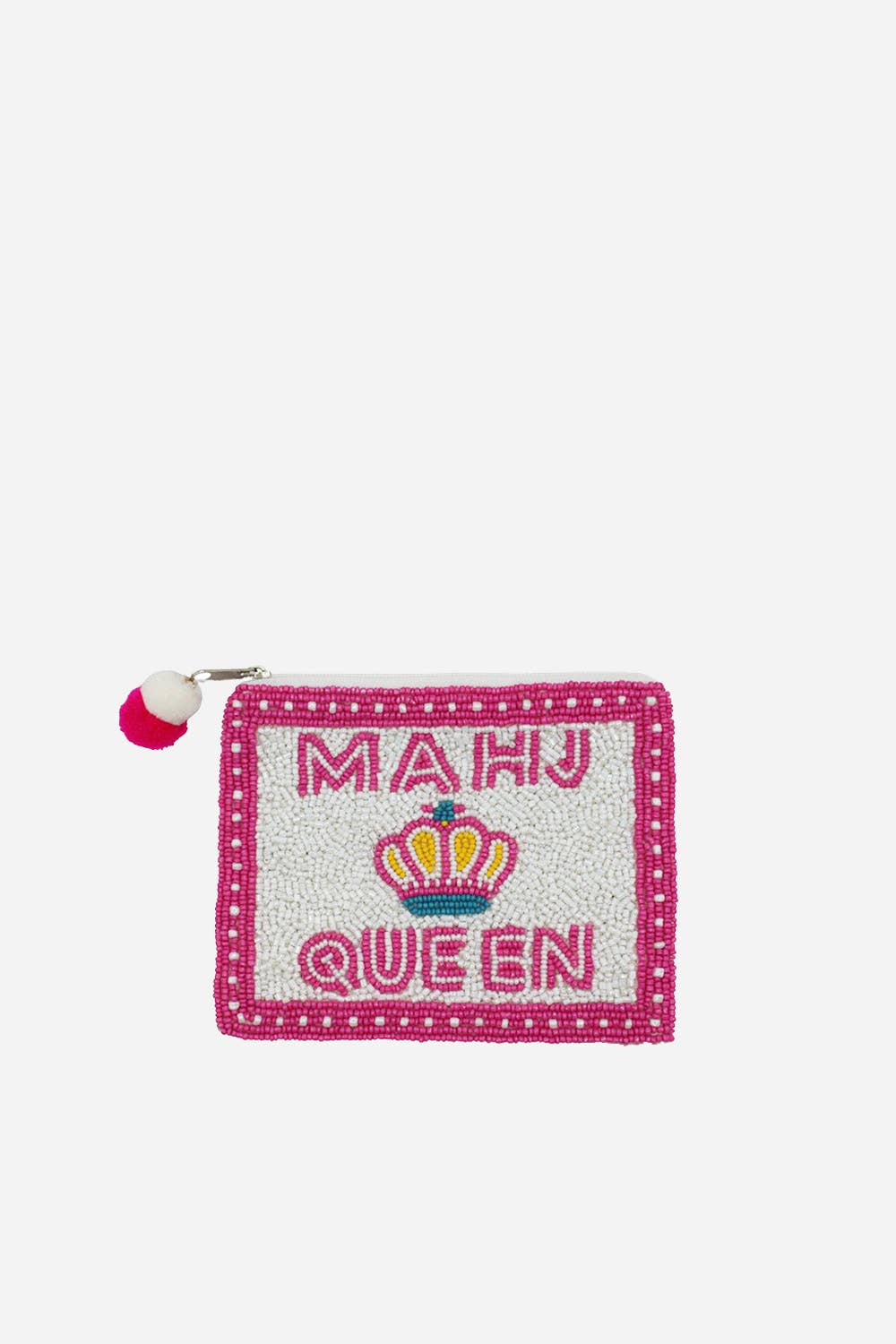 Mahj Queen Beaded Coin Pouch