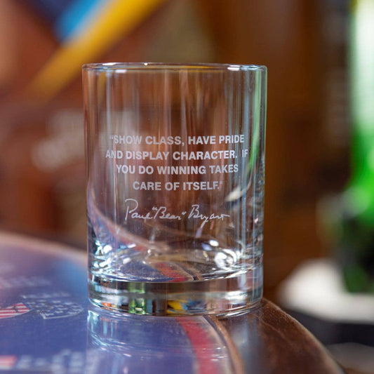 Bear Bryant Quote Glass (Show Class)