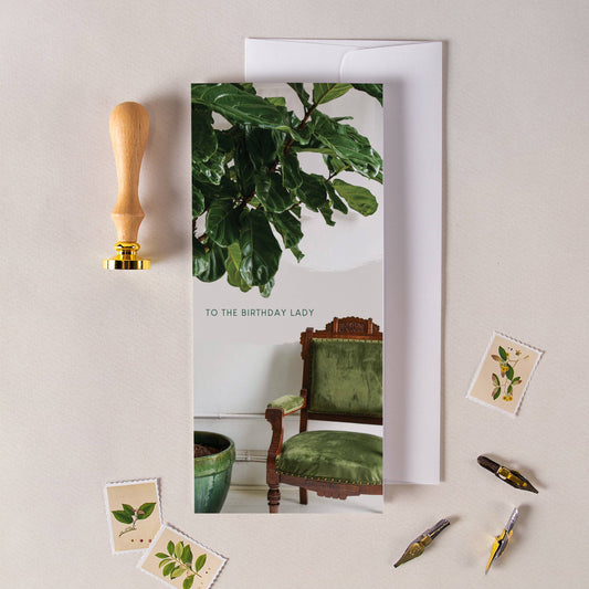 Velvet Chair Birthday Greeting Card