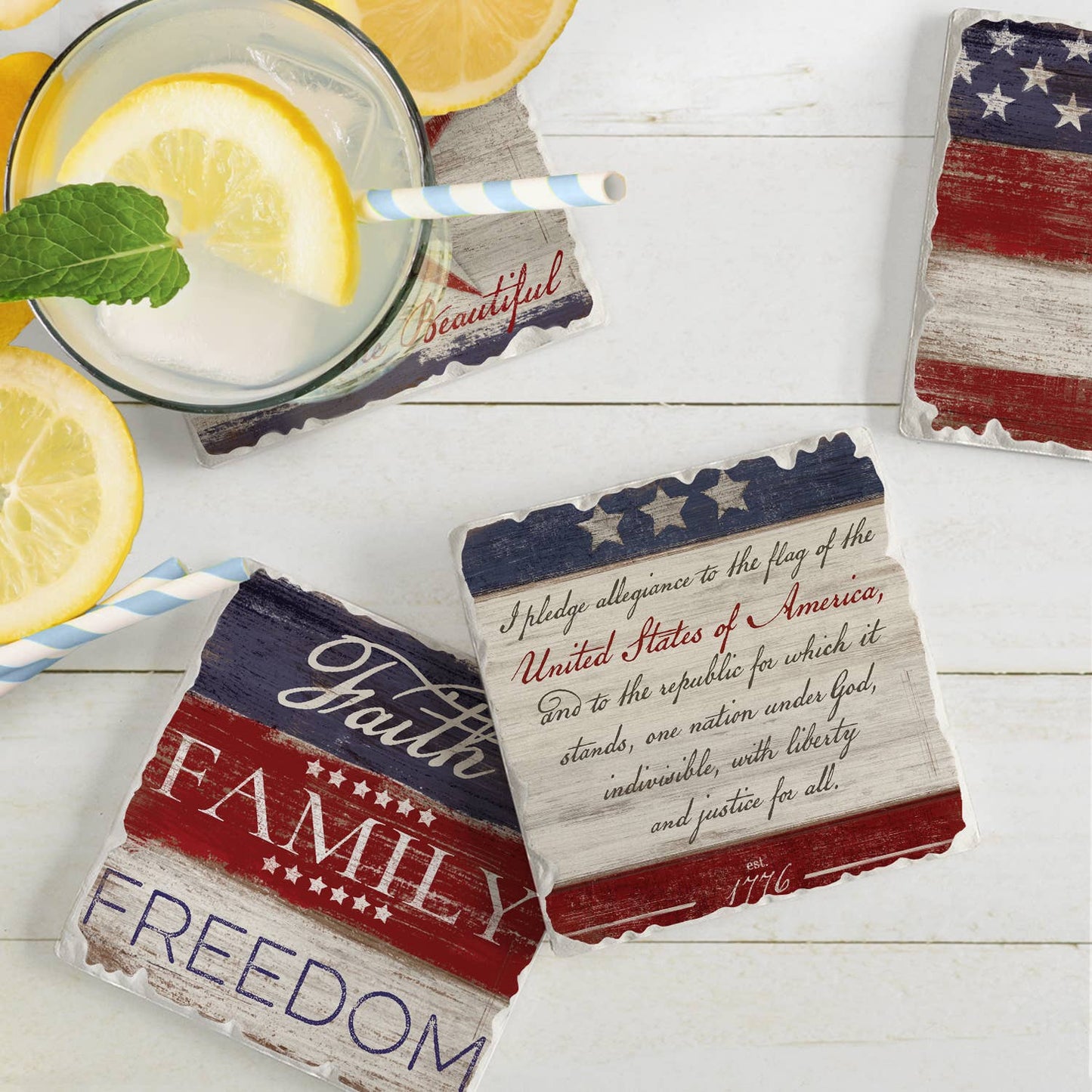 Americana Assorted Coaster 4 Pack