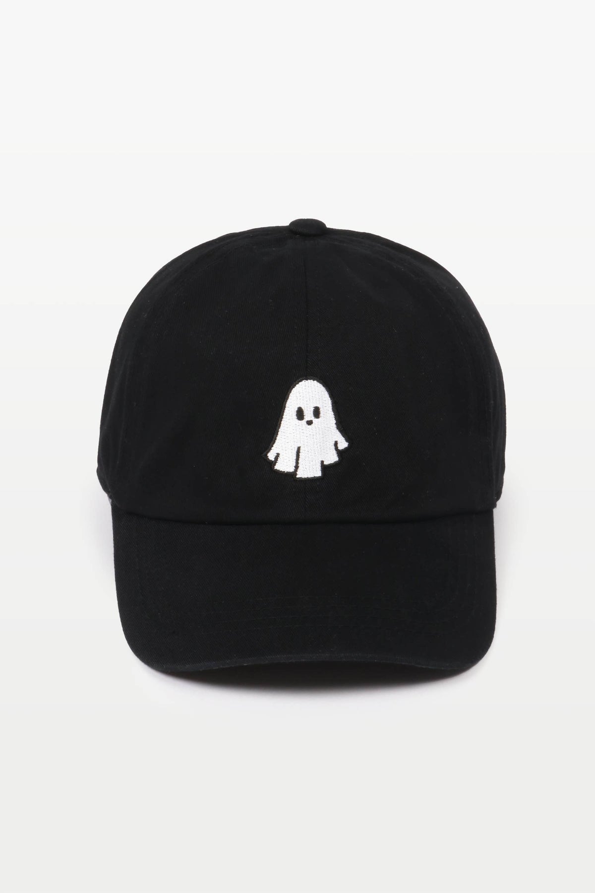 Halloween Ghost Baseball Cap: Black