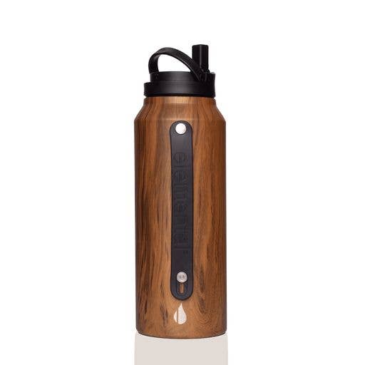 Iconic Insulated Sport Lid Bottle w/Strap Teakwood