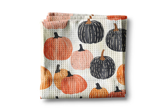 Pumpkin Fall Botanical Floral Autumn Towel
