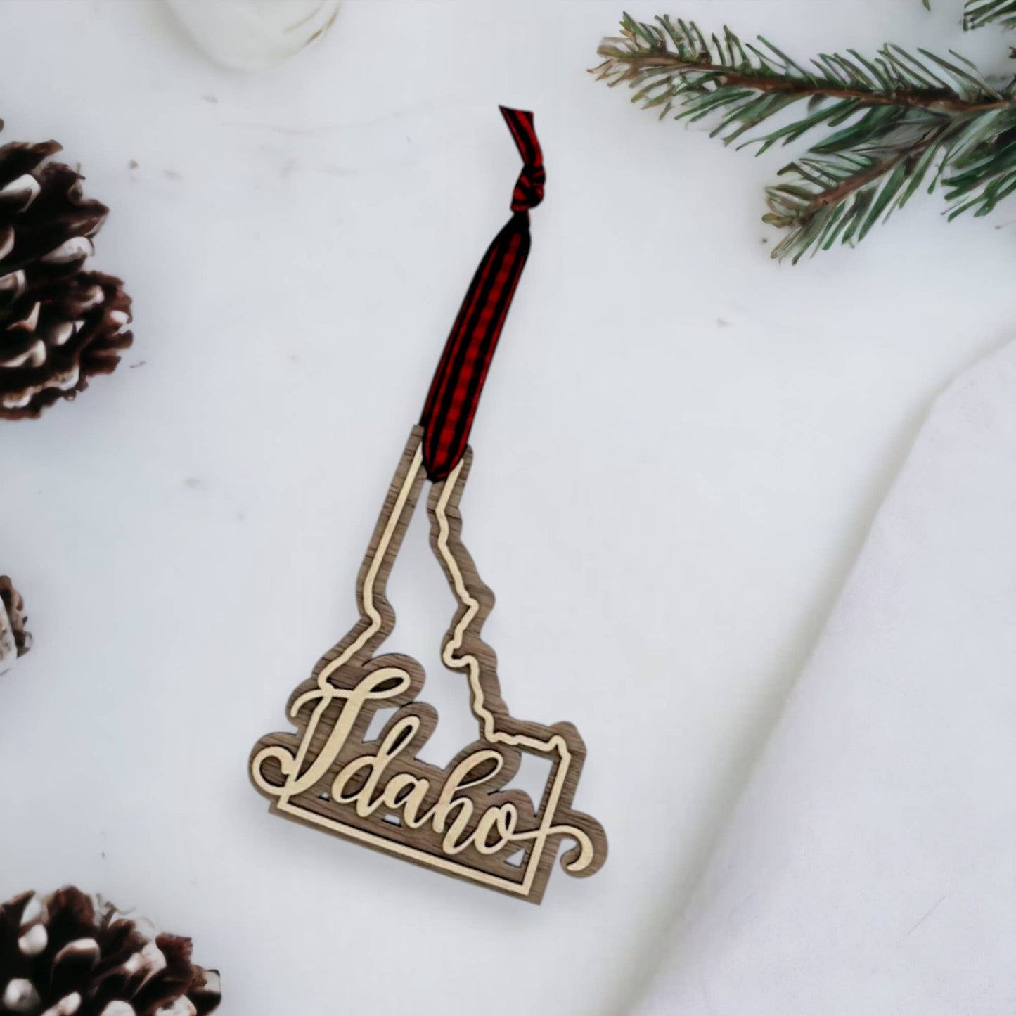 Idaho Double Layer Christmas Holiday Ornament