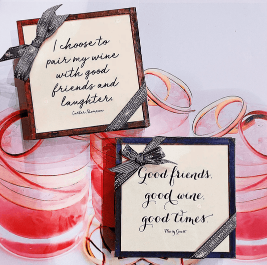 I Choose to Pair My Wine Copper & Glass Coasters