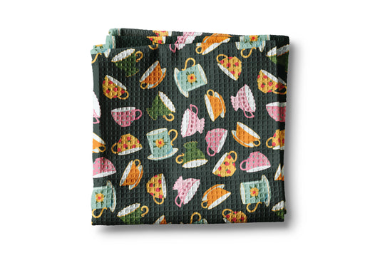 Tea Cup Room Shop Coffee Teacup Waffle Kitchen Towel