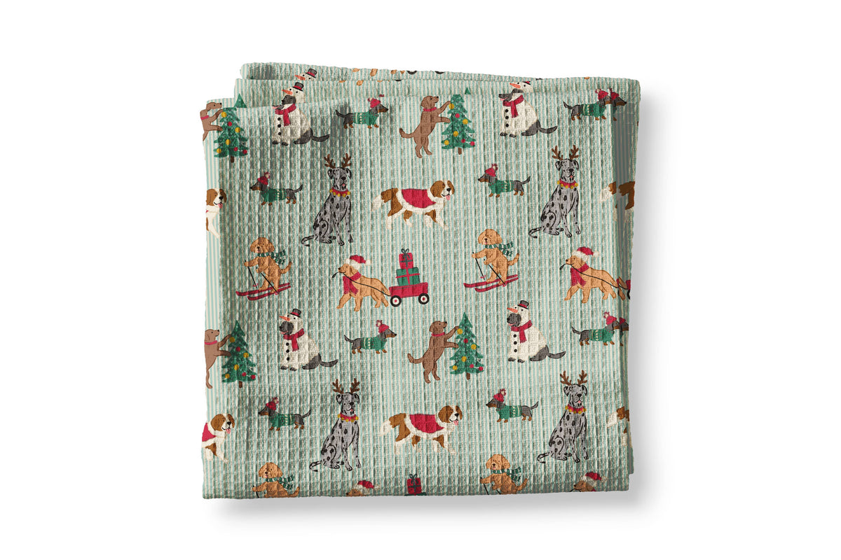 Dog Christmas Towel Festive Puppy