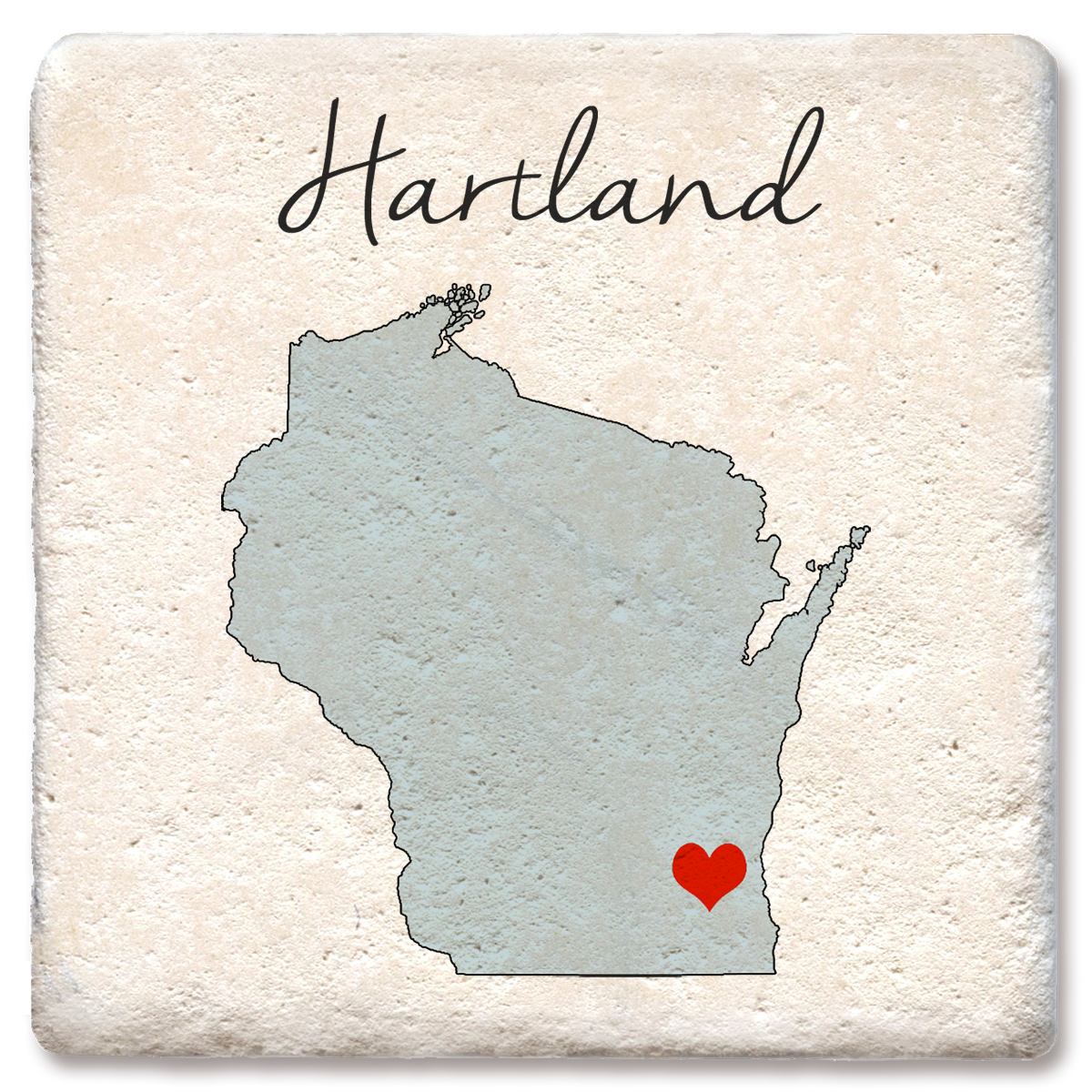 CDA Idaho Silhouette Heart Coaster