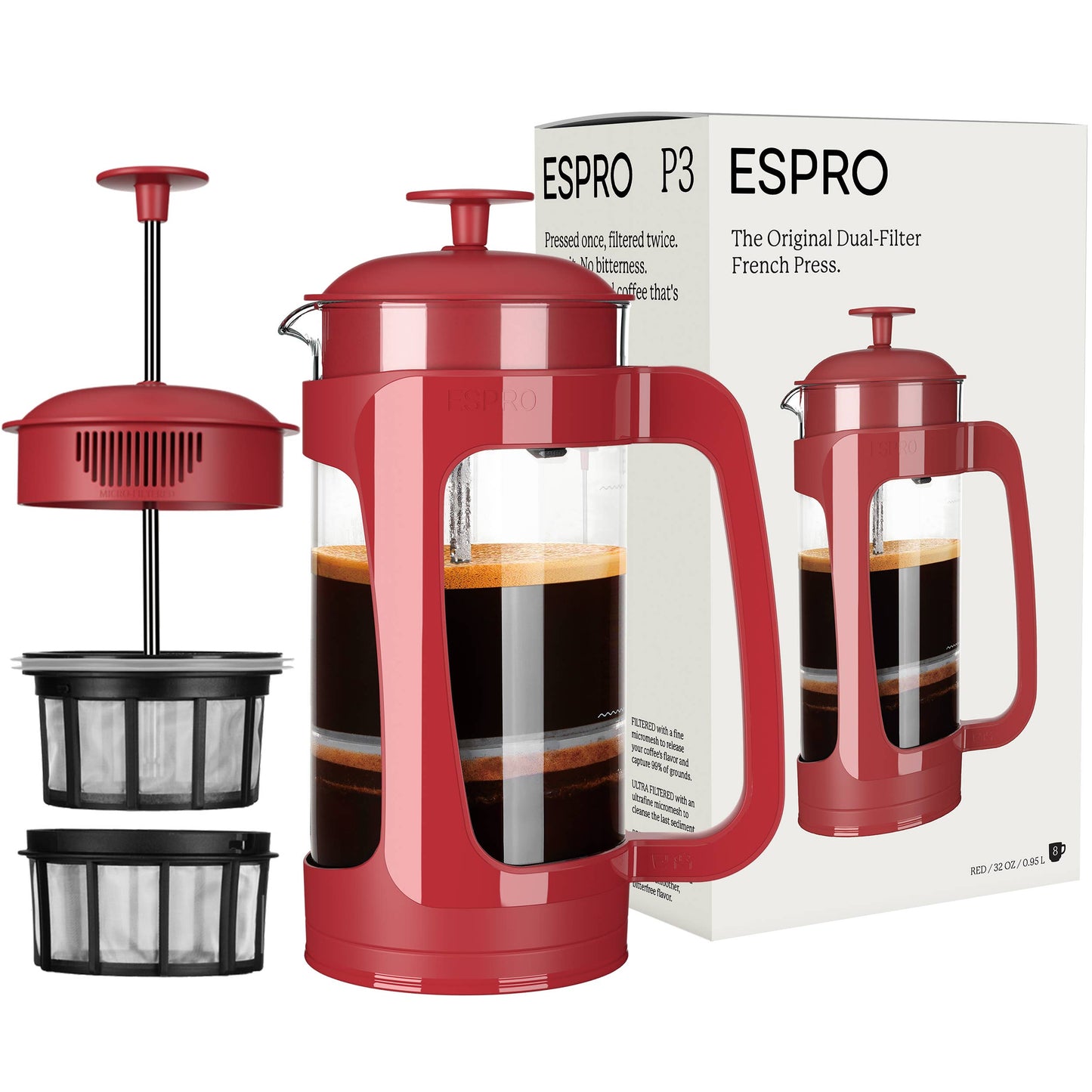 French Press P3 Black / 18 oz