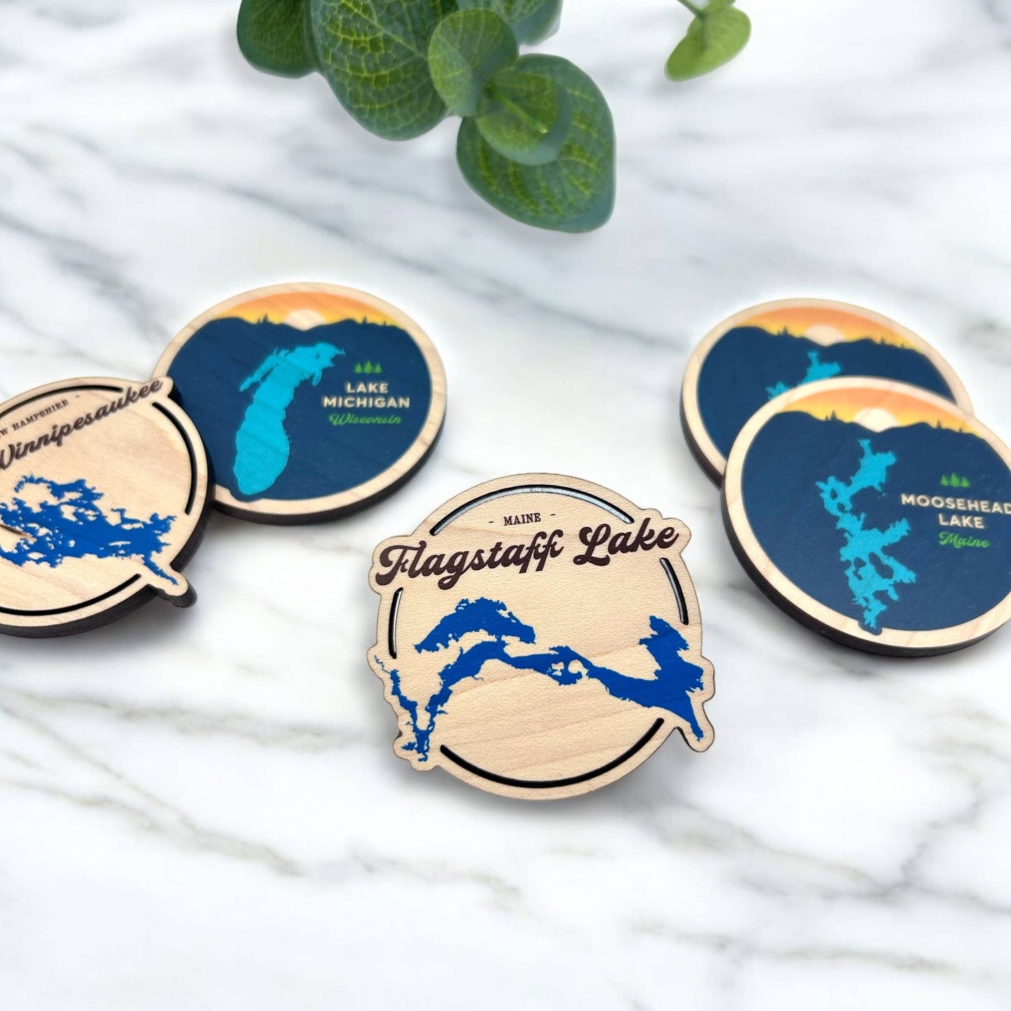 Lake CDA Custom Wooden Lake Magnets