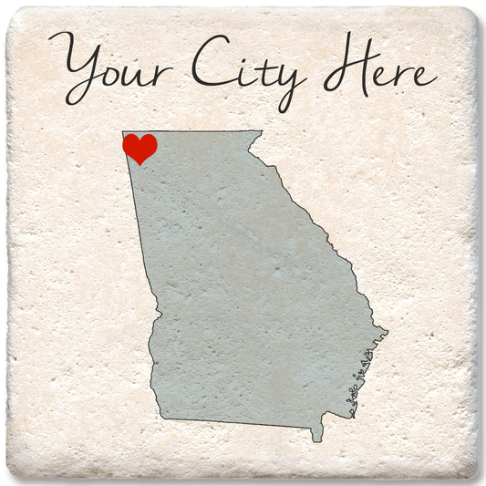 CDA Idaho Silhouette Heart Coaster
