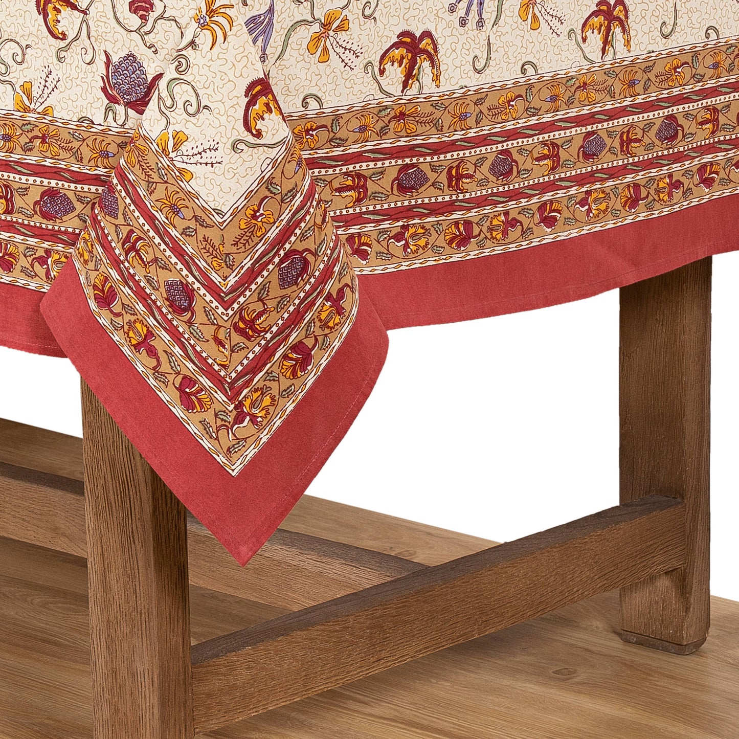 Fleurs des Indes | French Tablecloths: 71" x 106"