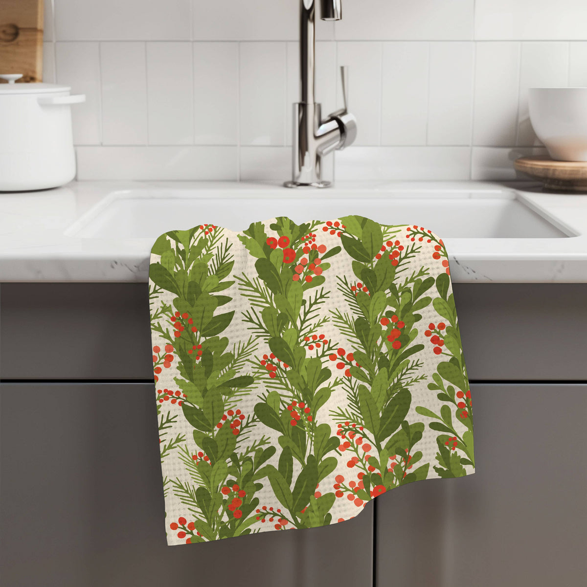 Christmas Garland Kitchen Towel