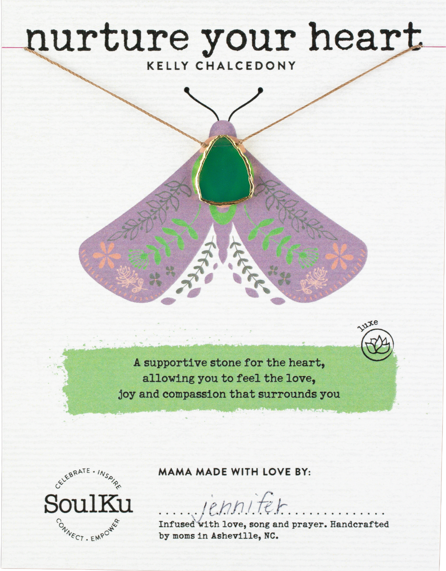 Kelly Chalcedony Alchemy Necklace for Nurture Your Heart