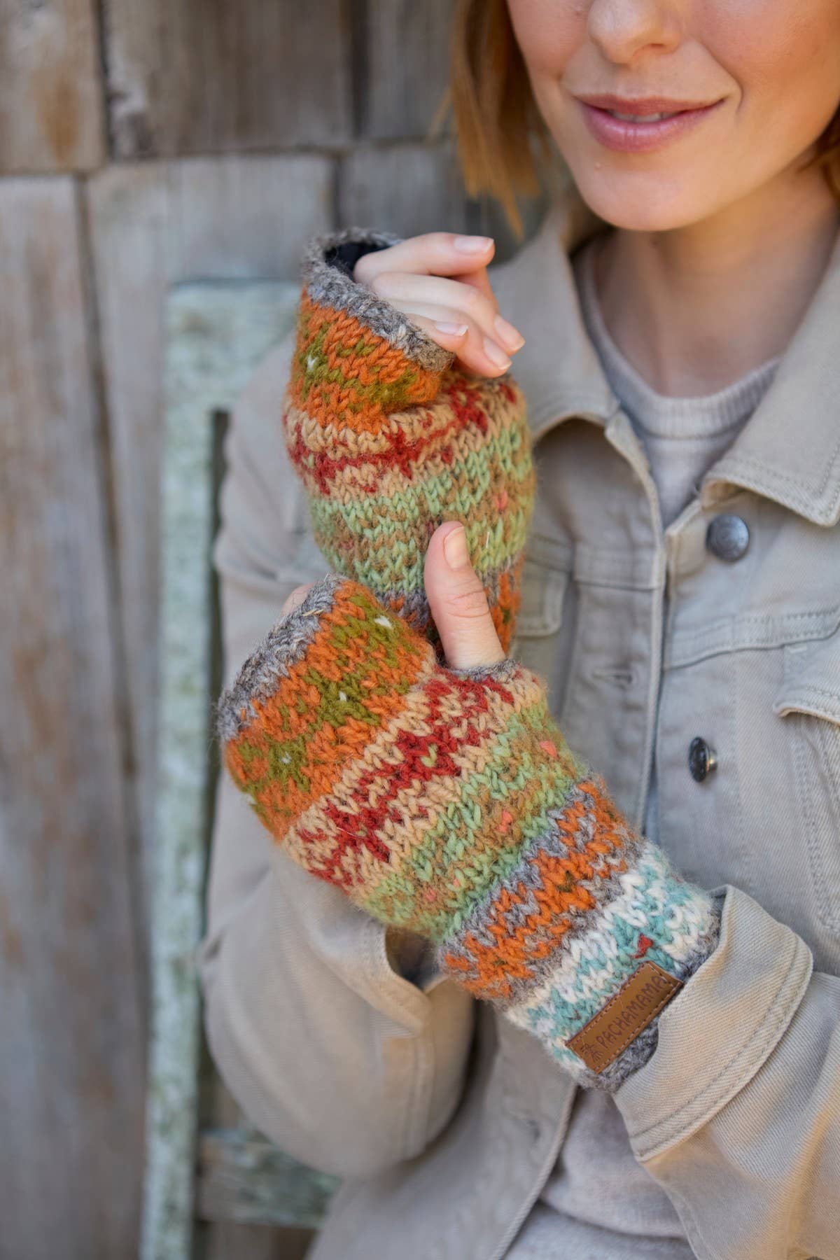 Oban Soft Autumnal Fair Isle Handwarmers One
