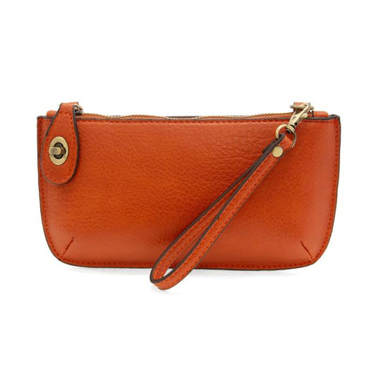 Mini Crossbody Wristlet Clutch Burnt Orange