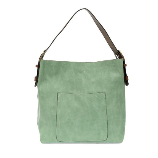 Hobo Handbag Bermuda Green/Coffee Handle