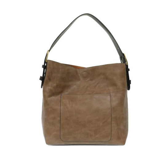 Hobo Black Handle Handbag - Cocoa