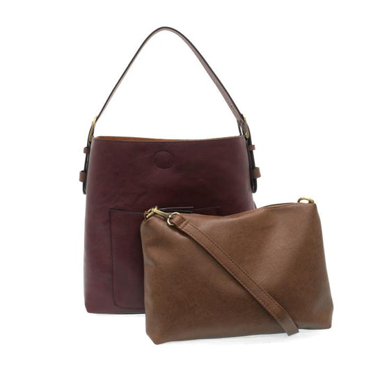 Hobo Handbag Blackberry/Coffee Handle