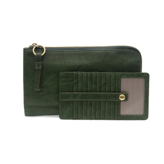 Karina Convertible Wristlet & Wallet - Emerald Green