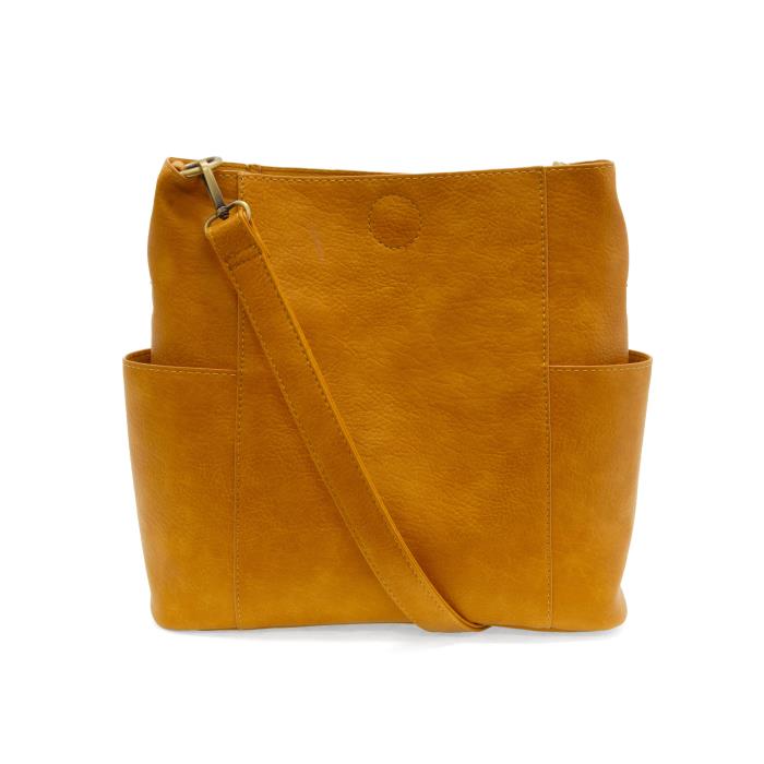 Kayleigh Side Pocket Bucket Bag - Honey