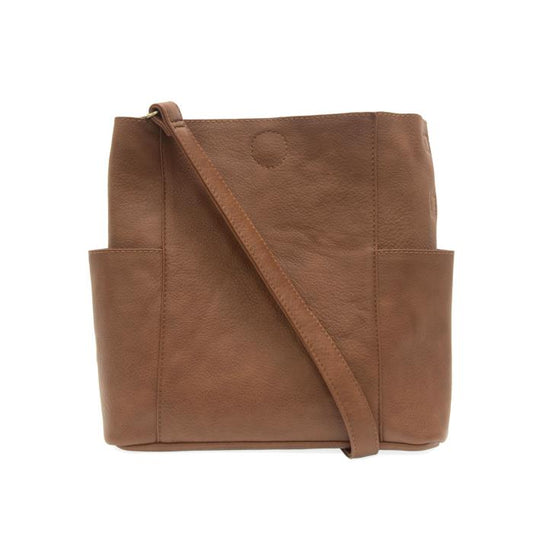 Kayleigh Side Pocket Bucket Bag - Walnut