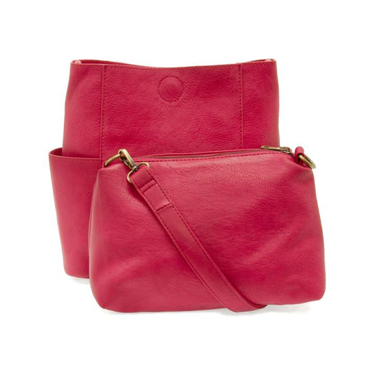 Kayleigh Side Pocket Bucket Bag Ruby Pink