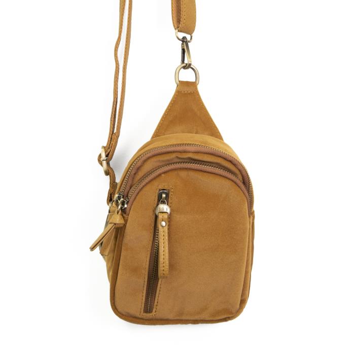 Skyler Sling Bag Mustard Velvet