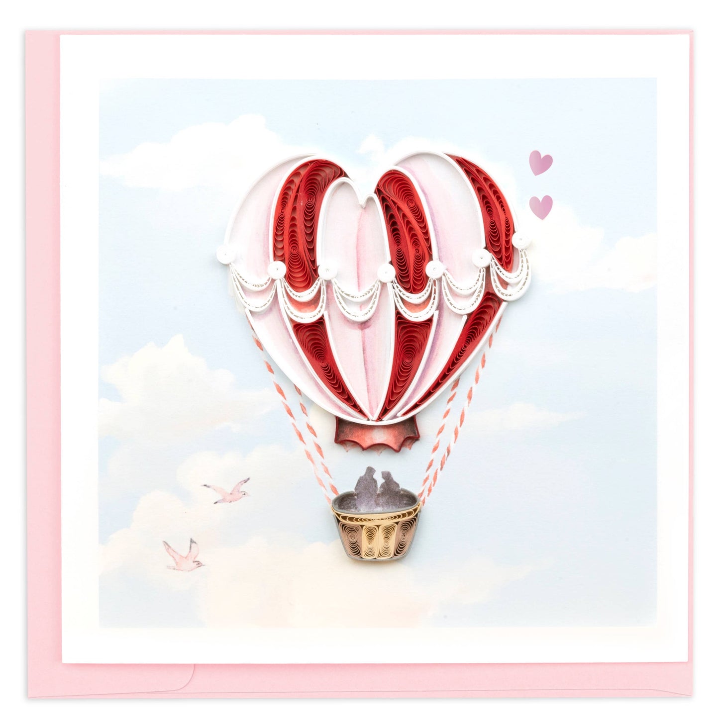 Quilled Heart Air Balloon Greeting Card