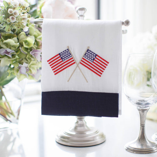 American Flags Linen Towel