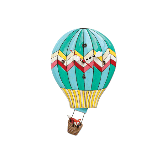 Fox Aloft Hot Air Balloon Clock