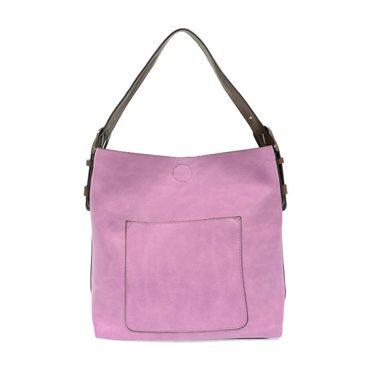 Hobo Handbag Purple Thistle/ Coffee Handle