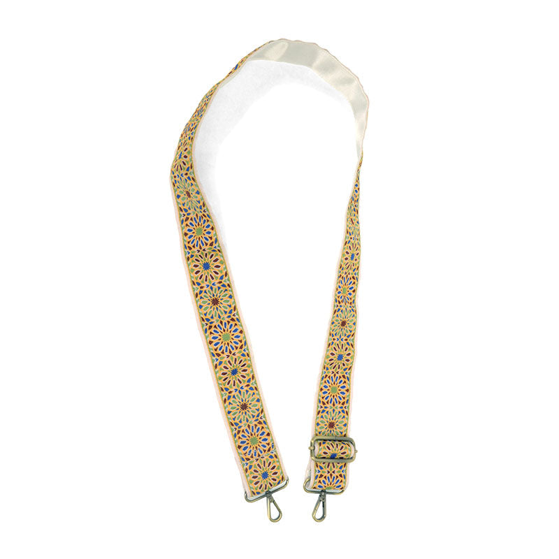 Floral Embroidered Guitar Strap