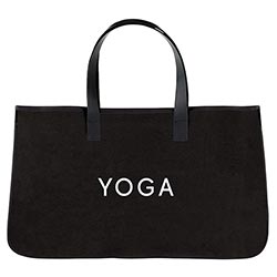 Yoga Black Canvas Tote